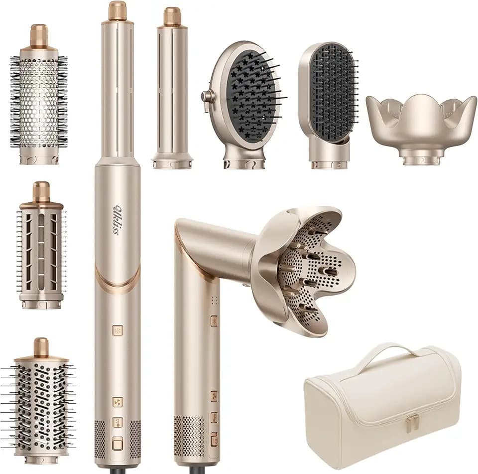 UKLISS Multi-Styler 8 in 1 Set, Hairstyler Air Warmluftbürste mit Auto-Wrap