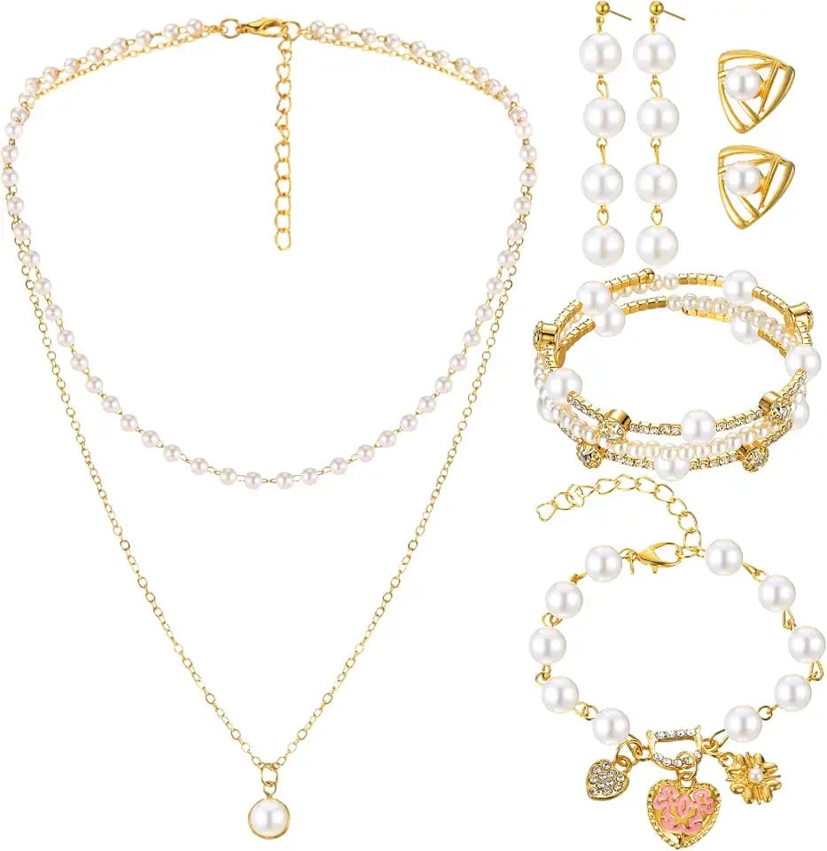 Glenmal Pearl Jewelry Set Women Wedding Halloween