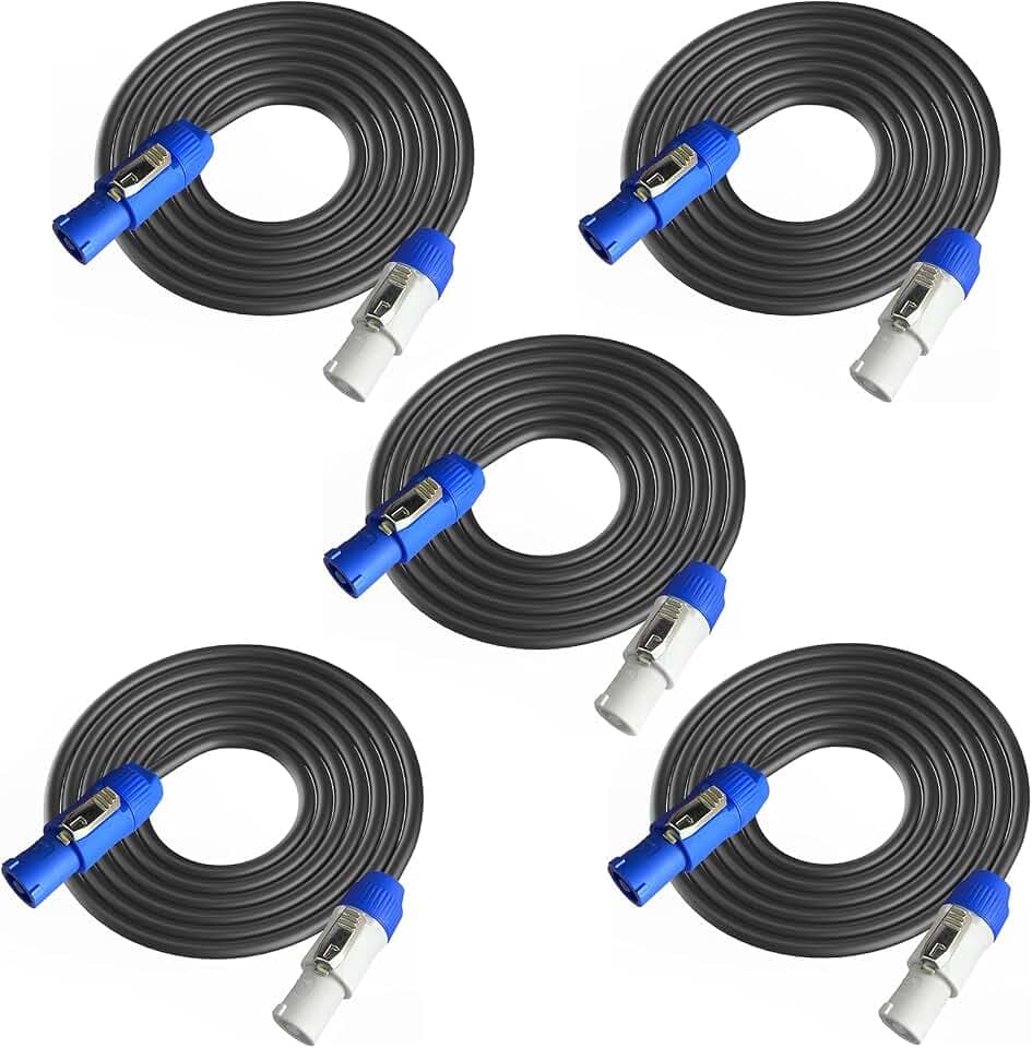 5Pack PowerCon Power Cable 12AWG PowerCon Extension Cable-6FT
