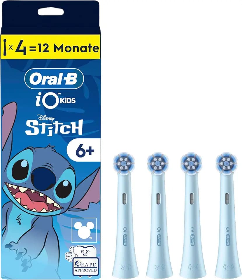 Oral-B iO Aufsteckbürsten Kids 6+ Disney Stitch, Blau, 4 Stück
