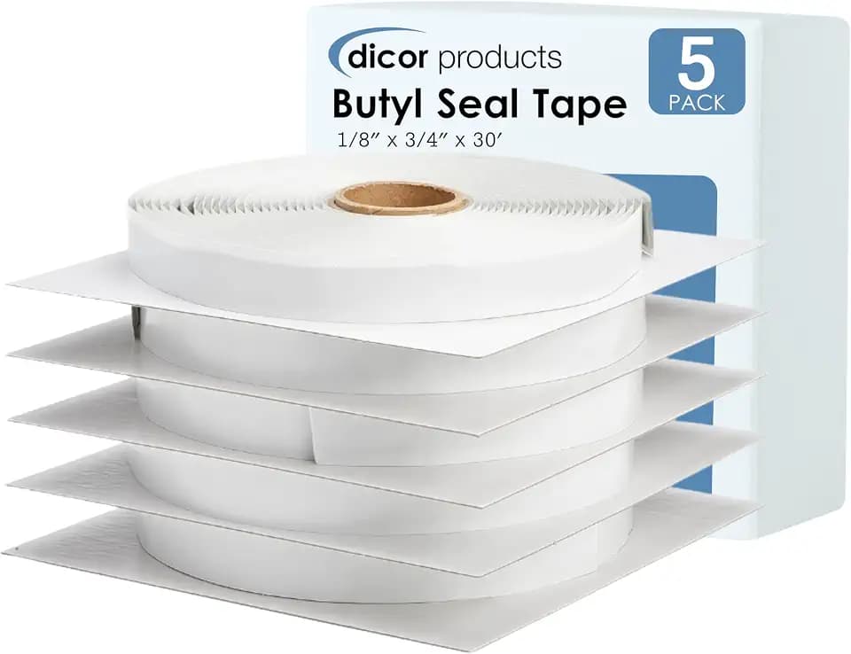 Dicor BT-1834-5 Butyl Seal Tape, 1/8" x 3/4" x 30', 5-Pack