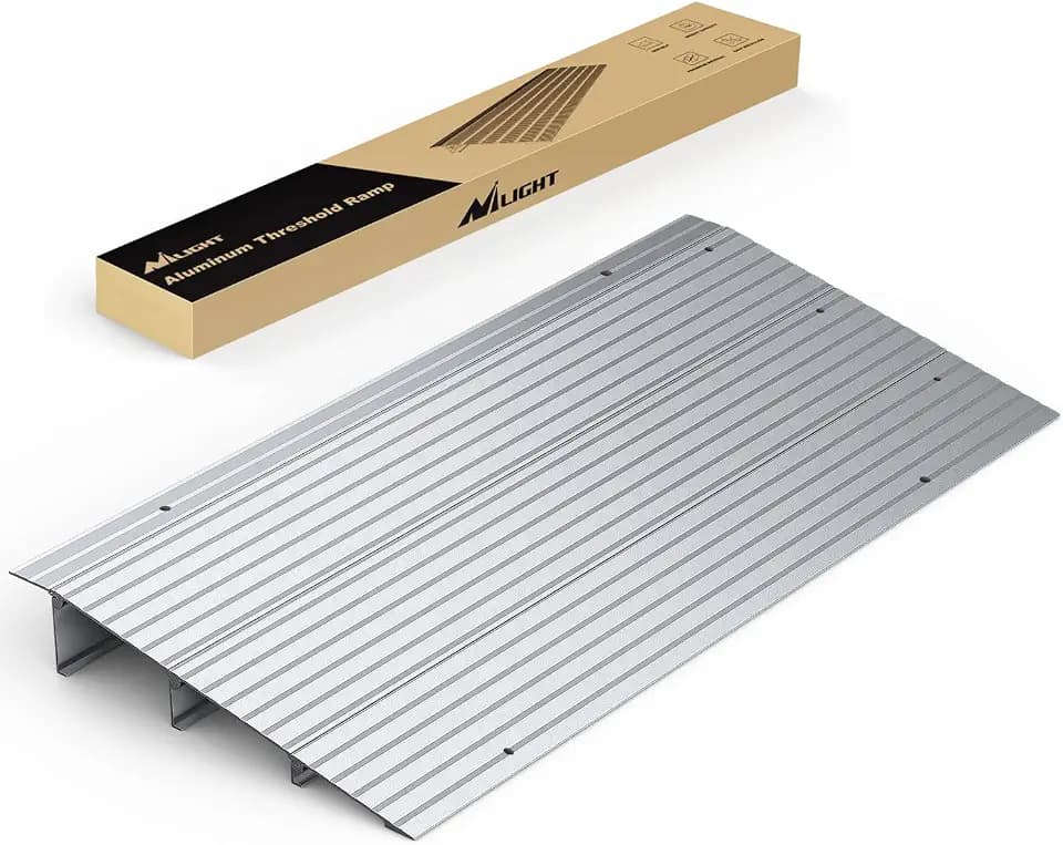 Nilight Aluminum Threshold Ramp 3 Inch Rise for Doorways and Home Steps