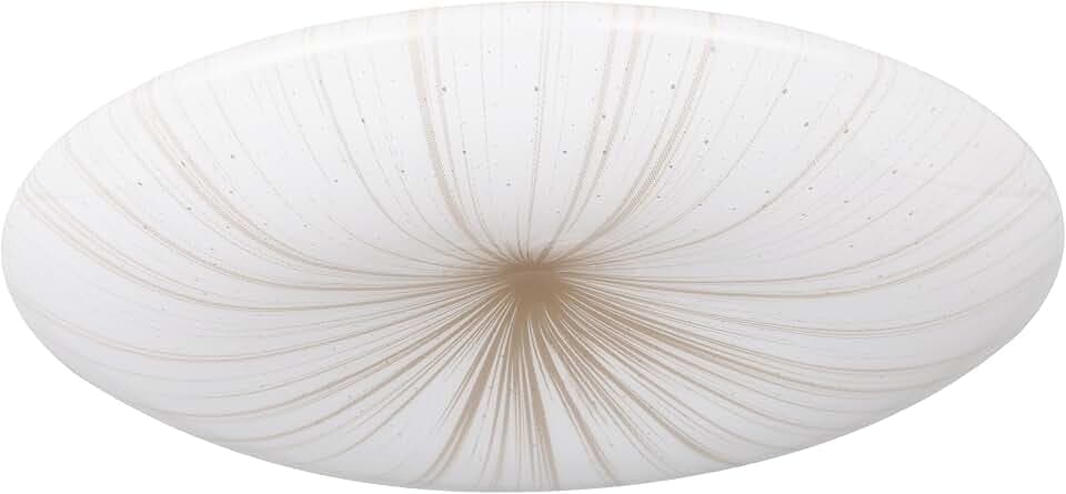 EGLO LED Deckenlampe Nieves 1, Ø 31 cm, Sternenhimmel Deckenleuchte | mit Kristall-Effekt, Flurlampe aus Metall und Kunststoff in weiß und gold, Lampe Decke für Schlafzimmer und Flur, warmweiß