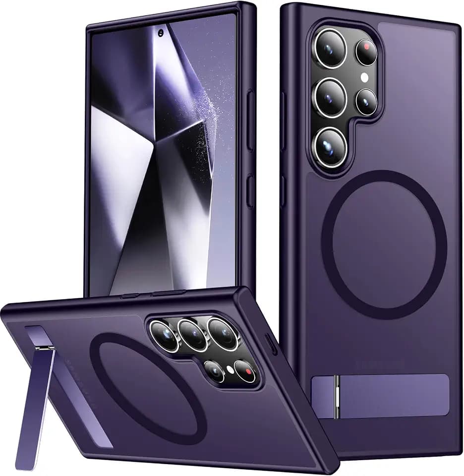 SPIDERCASE for Samsung Galaxy S24 Ultra Case,Built-in Stand,Purple