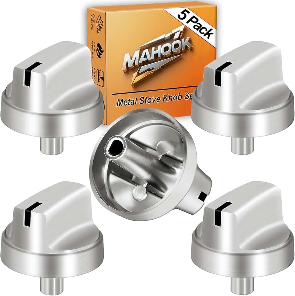 WB03X29315 Gas Metal Knobs for GE Profile Stove Knobs Replacements,Compatible with GE JGP5030SLSS JGP5036SLSS JGP5030SL1SS JGP5036SL1SS,Replaces AP6327765 4585907,Gas Range Cooktop Control Knob