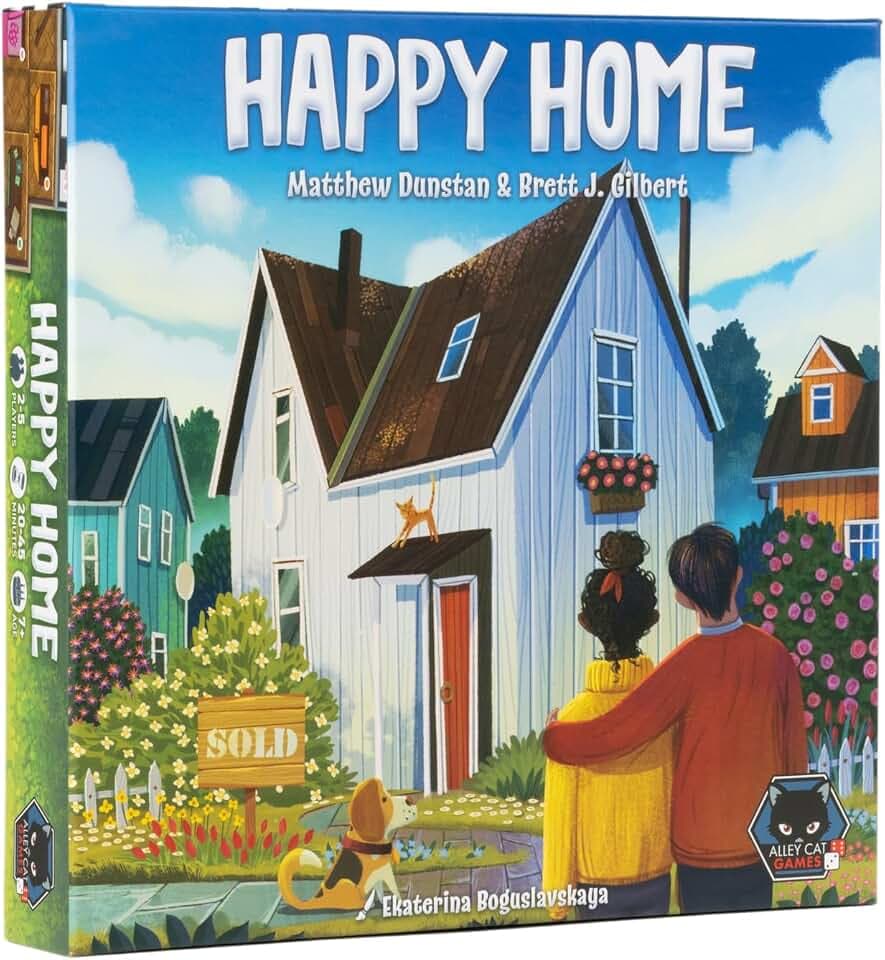 Happy Home by Alley Cat Games, Strategie-Brettspiel, für 2 bis 4 Spieler und ab 14 Jahren