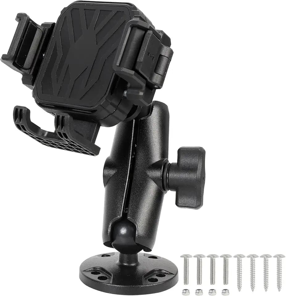 Screw-Mounted Phone Mount with Vibration Dampener, for Car Boat Truck