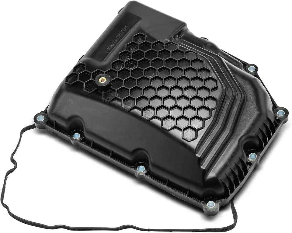 A-Premium Transmission Oil Pan with Drain Plug & Gasket