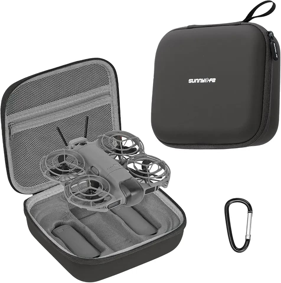 Storage Bag for DJI Neo 2, Portable Travel Case Protective Carrying Case for DJI Neo 2 Drone and Batteries Accessories (Black)