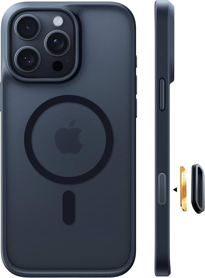TORRAS Guardian-Mag für iPhone 16 Pro Hülle mit MagSafe Case, Schwarz