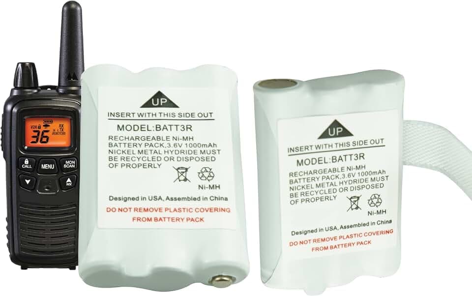 (Pack of 2) BATT3R Battery for Midland Walkie Talkie 1000mAh