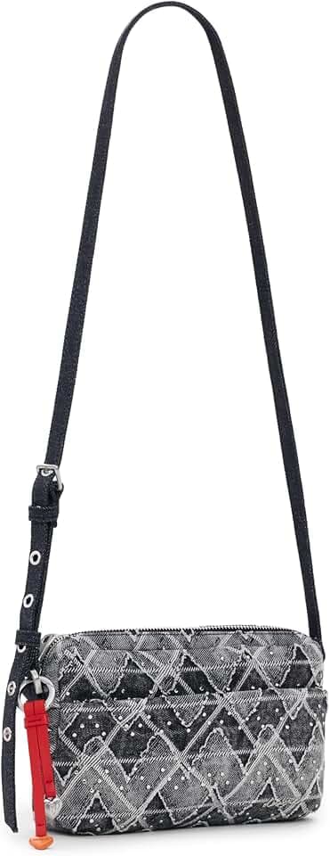 Desigual Umhängetasche Radio Julia Crossbody Bag Denim Raw grau