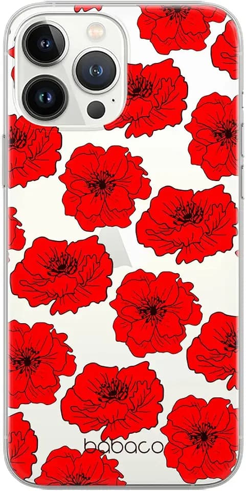 ERT Group Handyhülle für Samsung S21 Plus Original und offiziell Lizenziertes Babaco Muster Flowers 018 optimal an die Form des Handy angepasst, teilweise transparent