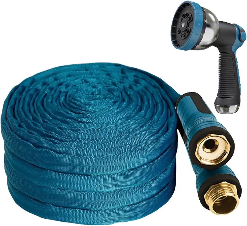 Garden Hose 75 ft, Made of TPE (BetterThan PVC/Hybrid Polymer), Lightweight yet Durable Water Hose with Ergonomic Grip, Drinking Water Safe Material, All-Weather, 3/4" GHT Fittings