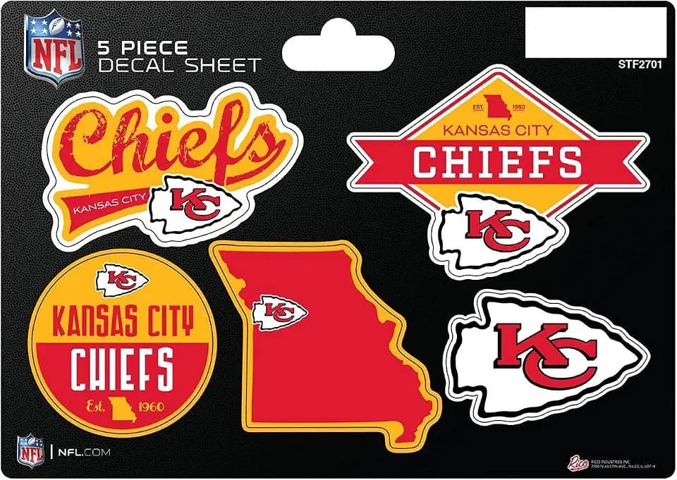 Rico Industries NFL 5-Pc Sticker Sheet