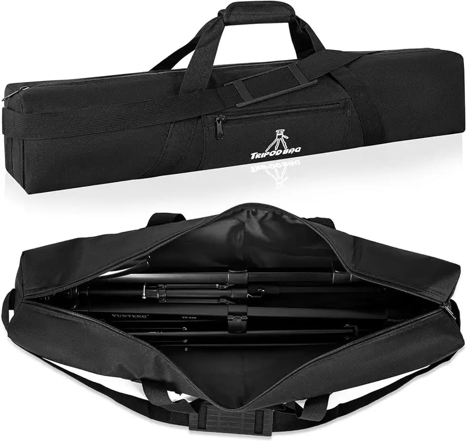 TORIBIO Tripod Carrying Case, 28x4.5x4.5in Heavy Duty Tripod Bag with Shoulder Straps and Handles, Multifunctional Monopod Case for Music Stand, Lights, Speakers, Cameras, Booms, Microphone Stands