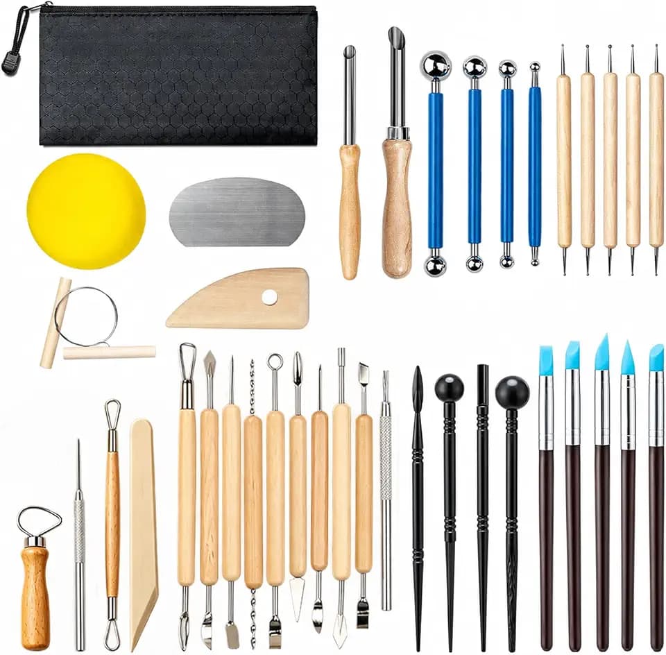 39PCS Pottery Tools Kit, Ceramic Tools, Clay Sculpting Tools (39Pcs)