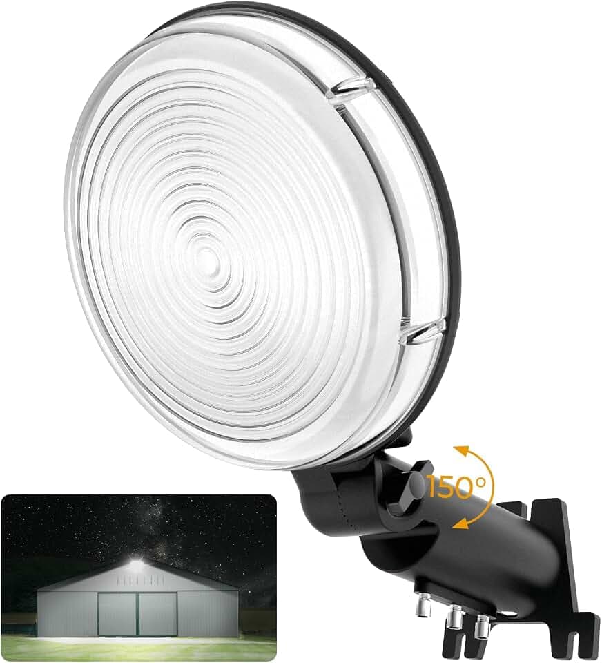 toberich 100W LED Barn Light Dusk to Dawn,12000LM Outdoor Yard Light 6500K