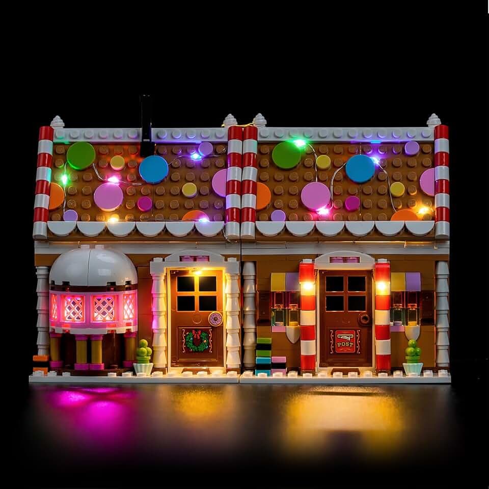 Upgraded Led Light Kit Compatible with Lego Festive Gingerbread House Building Set, Lights Decoration Compatible with Lego 40809 (Model Not Included)