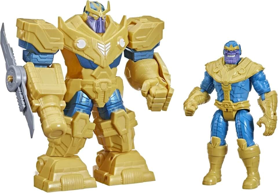 Marvel Avengers Mech Strike 9-inch Action Figure Toy Infinity Mech Suit Thanos And Blade Weapon For Kids Ages 4 And Up