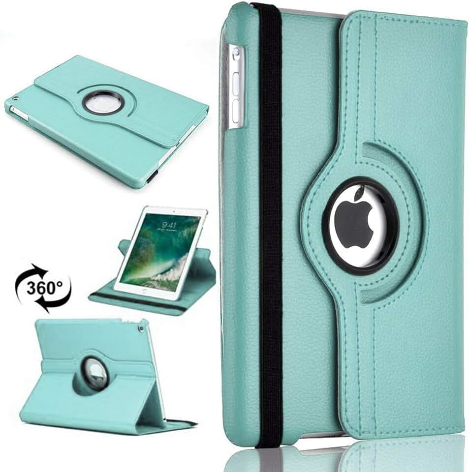 360 Grad drehbare Lederhülle mit Standfunktion für Apple iPad Pro 10.5 2017 Air 3 2019 Hellblau