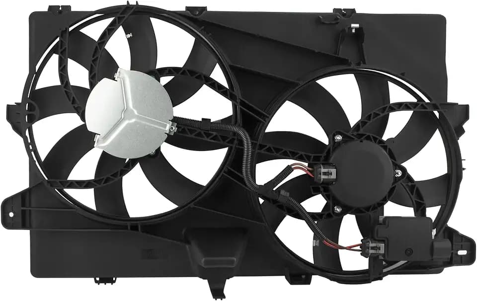 BOXI 621-392 7T4Z8C607A Dual Radiator Cooling Fan Assembly Fit for Ford Edge 2007 2008 2009 2010 2011 2012 2013 2014 2015 / for Lincoln MKX 2007-2015