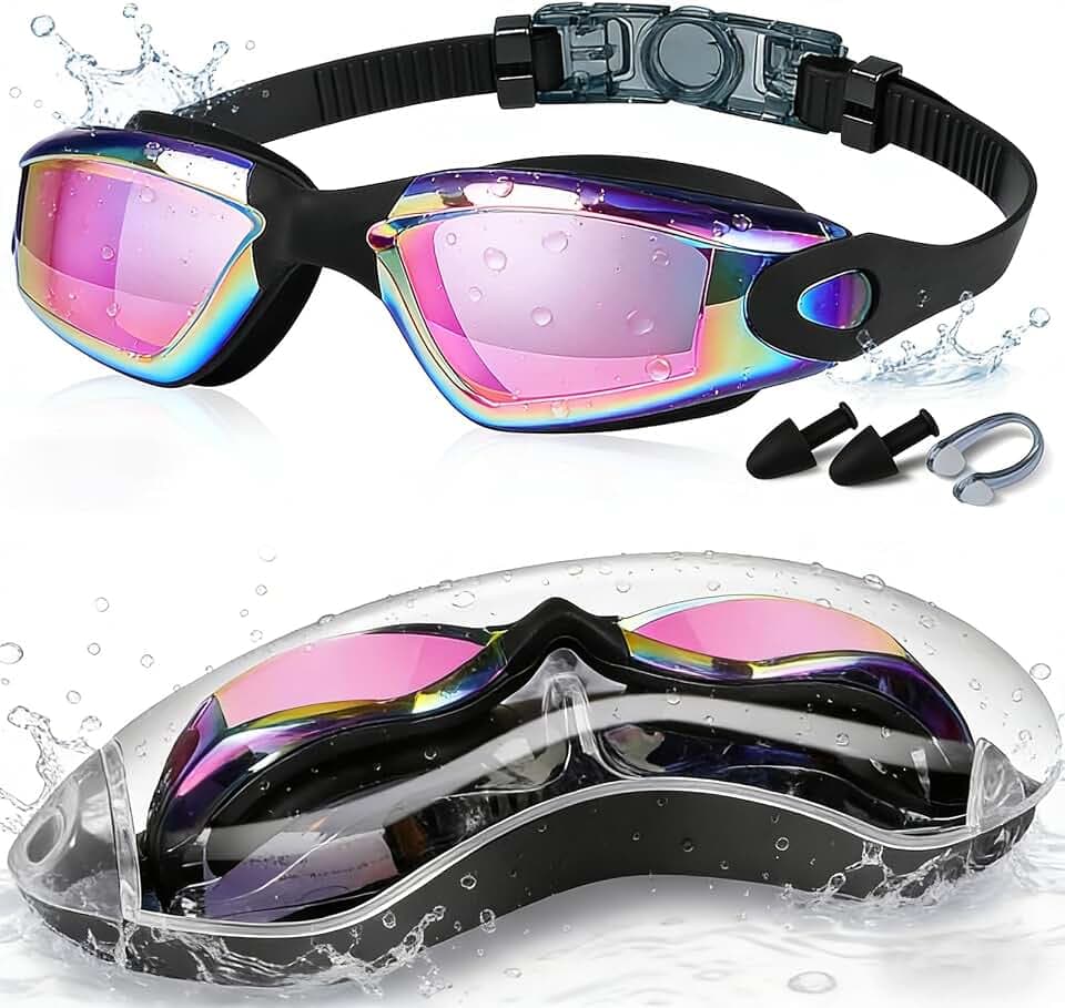 Schwimmbrille Unisex für Erwachsene, Profi Taucherbrillen