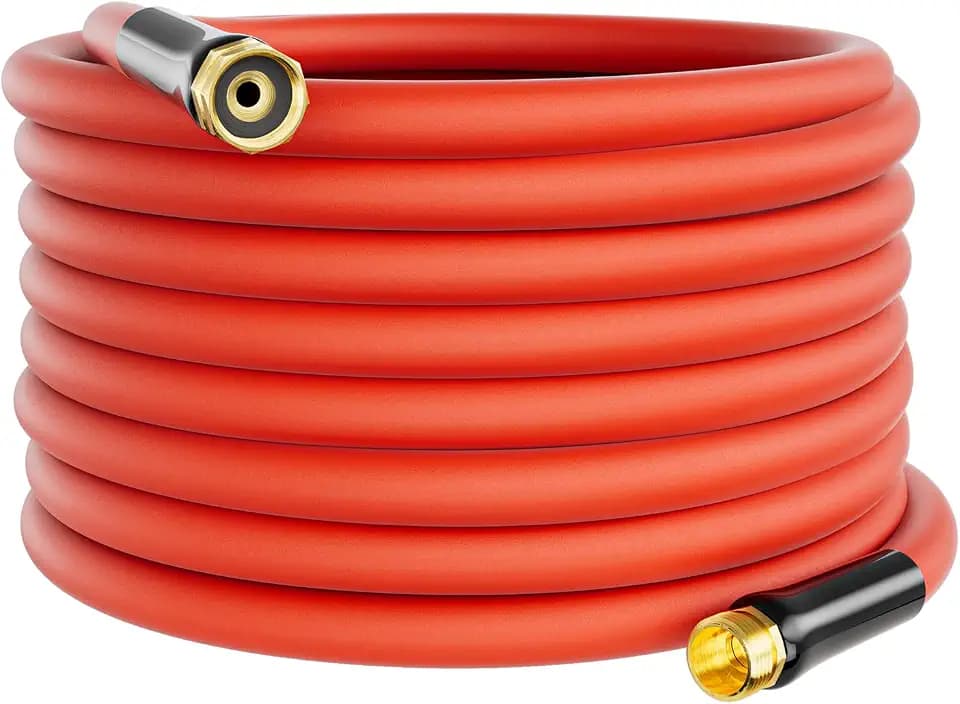 5/8" x 50FT Hot/Cold Rubber Garden Water Hose, -50℉ to 190℉