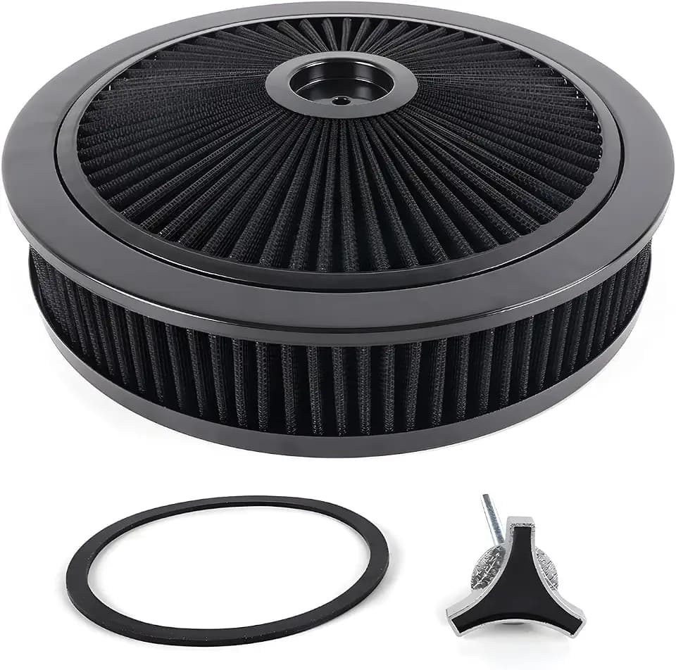 14" X 3" Round Air Cleaner Filter Assembly Kit for Ford/GMC/Chevy SBC BBC