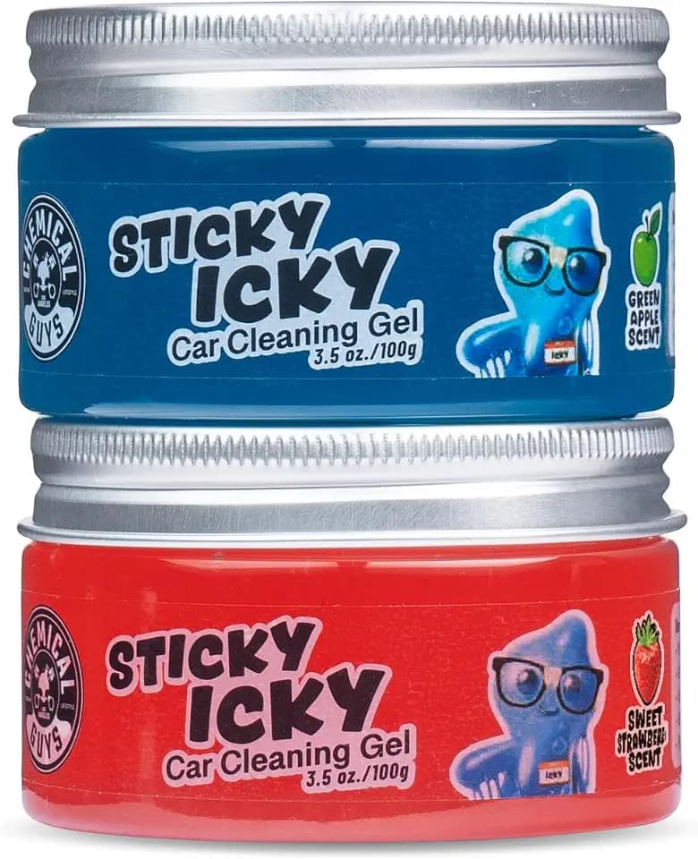 Chemical Guys, Sticky Icky Cleaning Gel, Green Apple & Strawberry, 2 Pack