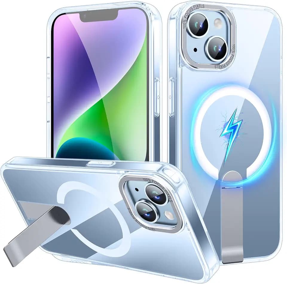 Invisible Stand for iPhone 13 Case/iPhone 14 Case Magnetic Clear