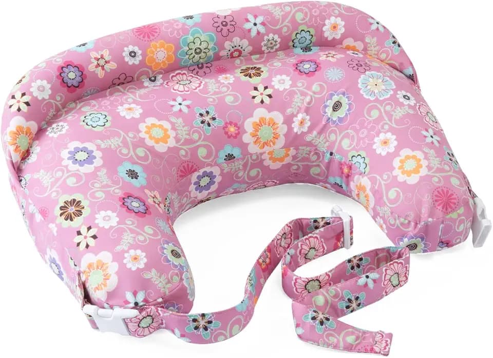 Boppy Deluxe Stillkissen, Brust und Flasche Fütterung Unterstützung, ergonomische Form mit Mutter und Baby zu unterstützen, volle Polsterung, abnehmbar und waschmaschinenfest, 0M +