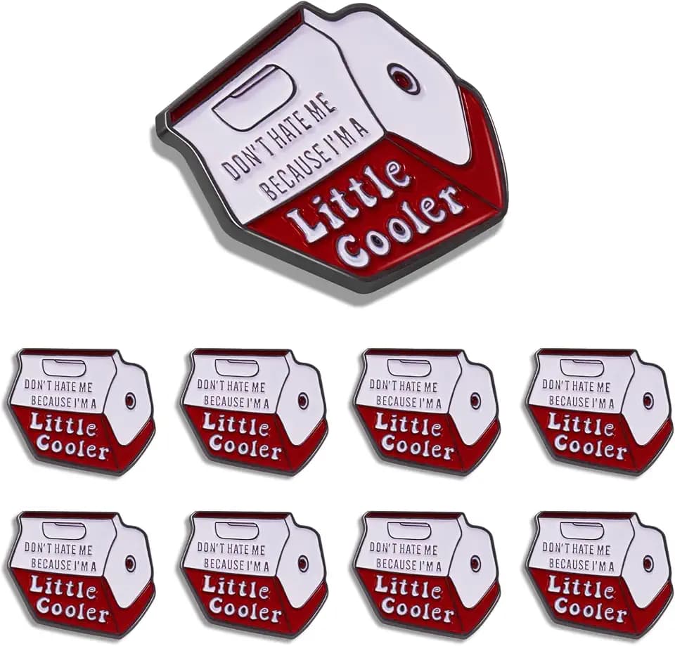 6/12/50/100Pack Cartoon Little Cooler Enamel Lapel Pin 1.2 Inch -Metal Don't hate me because I'm a little cool milk box Hat Men Women Travel Badge Brooch