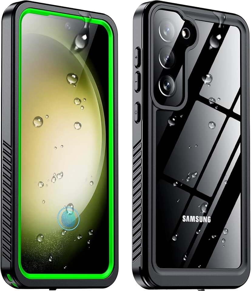 Temdan for Samsung Galaxy S23 Case,Waterproof Built-in Lens & Screen Protector[Full Body Shockproof][12 FT Military Drop Proof][Dustproof][IP68 Underwater] Case for Galaxy S23 6.1’’-Green