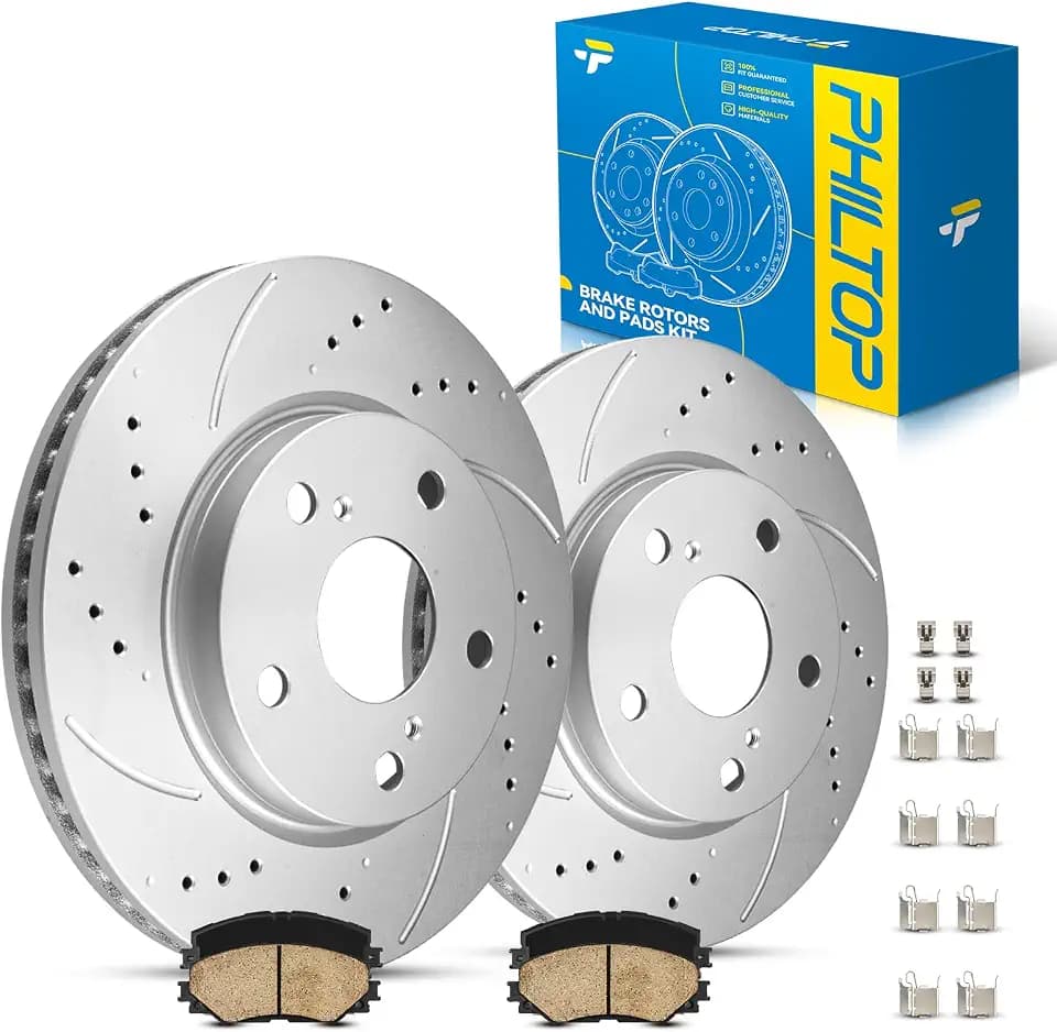 PHILTOP Brake Kit For Toyota RAV4 2006-2018, Prius V 2012-2017, Scion xB 2008-2015, Lexus HS250h 2010-2012, 31440+D1210 Brake Rotors Pads Kit, 10.83" Front Brakes