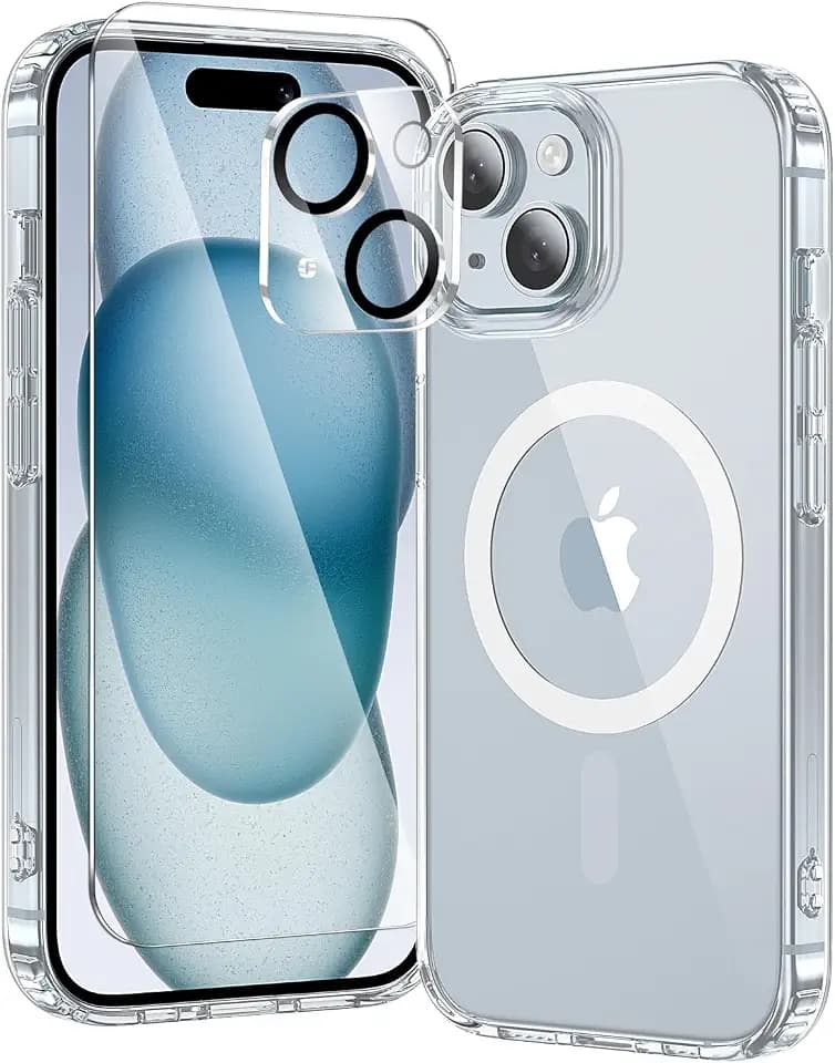 toushion 3 in 1 for iPhone 15 Case Clear