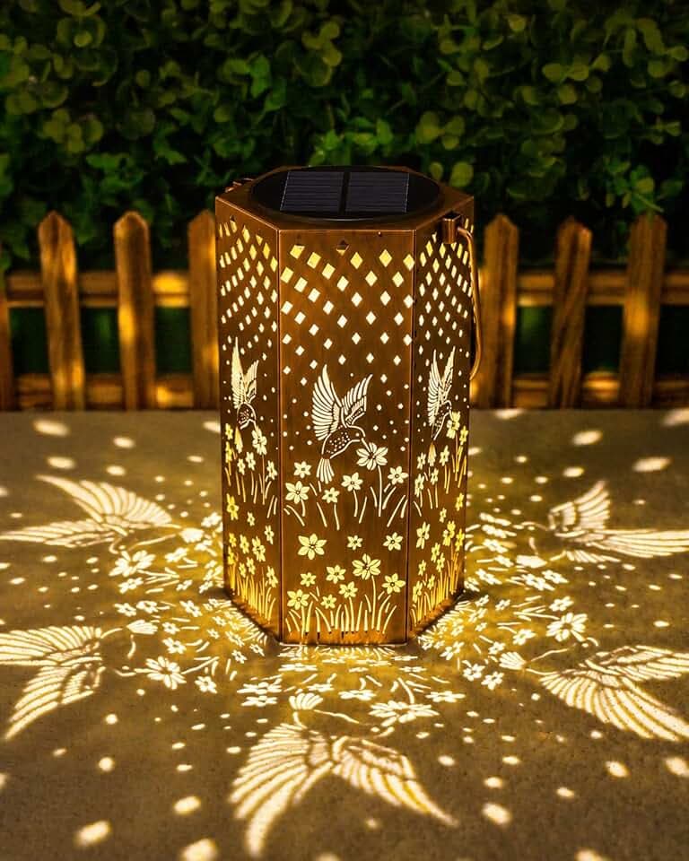 Eandisom Birthday Gifts for Women Solar Lanterns Outdoor Waterproof
