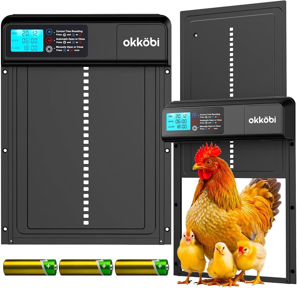 Chicken Coop Door Lite, Battery Powered with Timer and Manual Modes