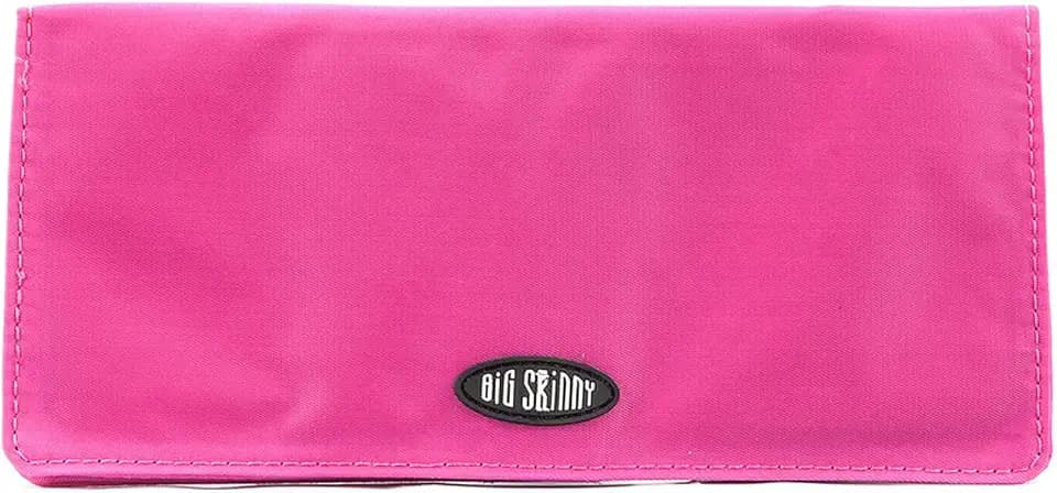 Big Skinny Women's Executive Bi-Fold Checkbook Slim Wallet, Holds Up to 40 Cards