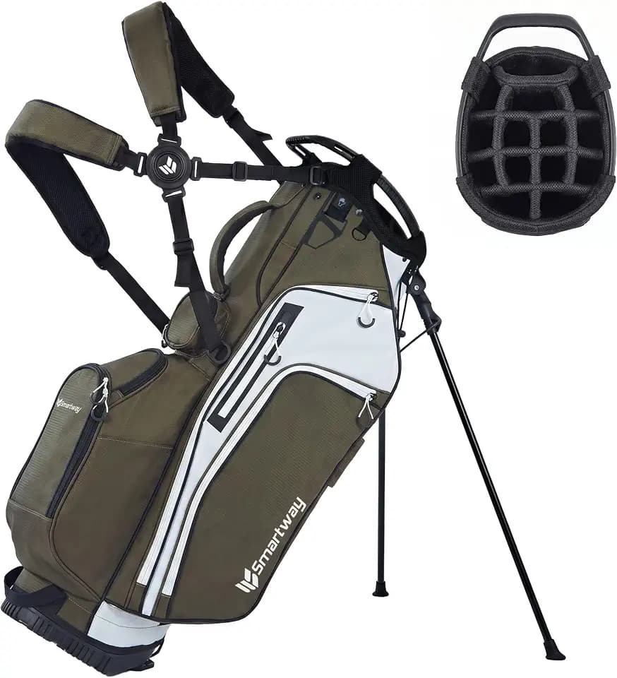 Smartway Golf Bags 14 Way, Lightweight Carry Golf Stand Bag 10-Pocket