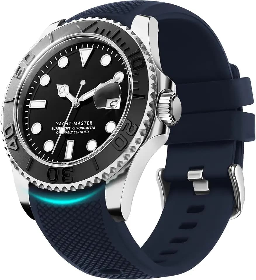 Fullmosa Silikon Uhrenarmband 22mm für Runde Armbanduhren