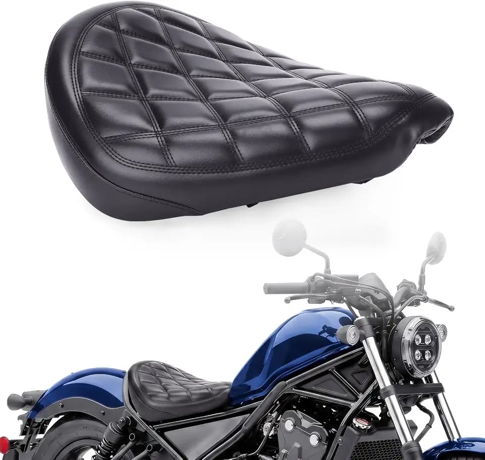 Motorcycle Solo Seat Silicone Cushion Front Rider Seats Driver Seat For Honda Rebel CMX300 CMX500 2017-2025 Black