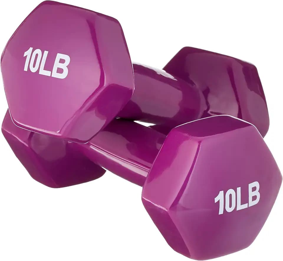 Amazon Basics Vinyl Coated Dumbbell Hand Weights