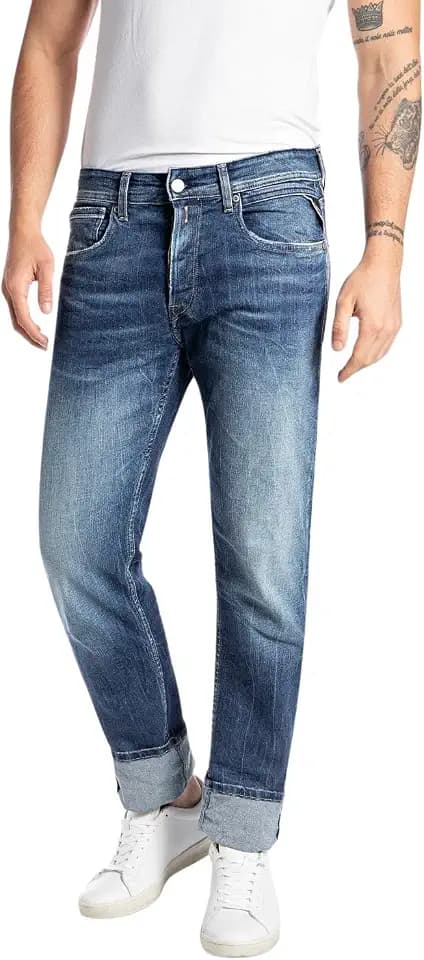 Replay Herren Jeans Grover Straight-Fit Bio