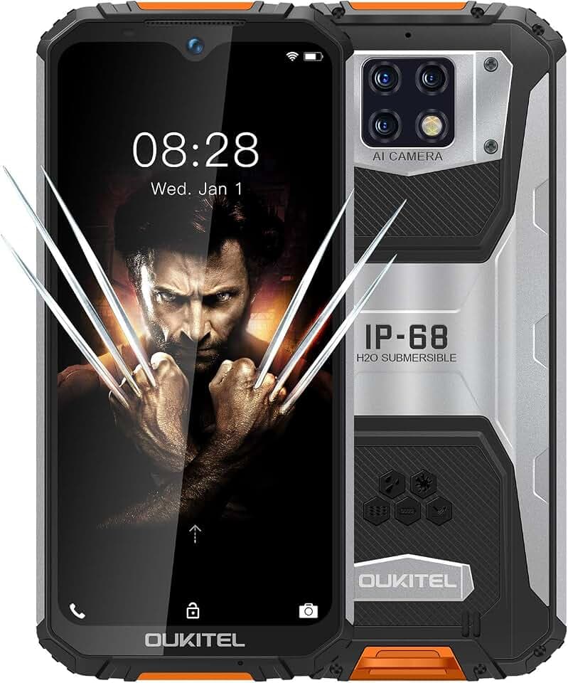 4G unzerbrechliches Telefon (2020) OUKITEL WP6, Akku 10000 mAh (Schnellladung), Robustes Smartphone IP68, stoßfest, wasserdicht, Kamera 48 MP, Helio P70 6 GB + 128 GB, FHD+ 6,3 Zoll, Dual SIM, GPS