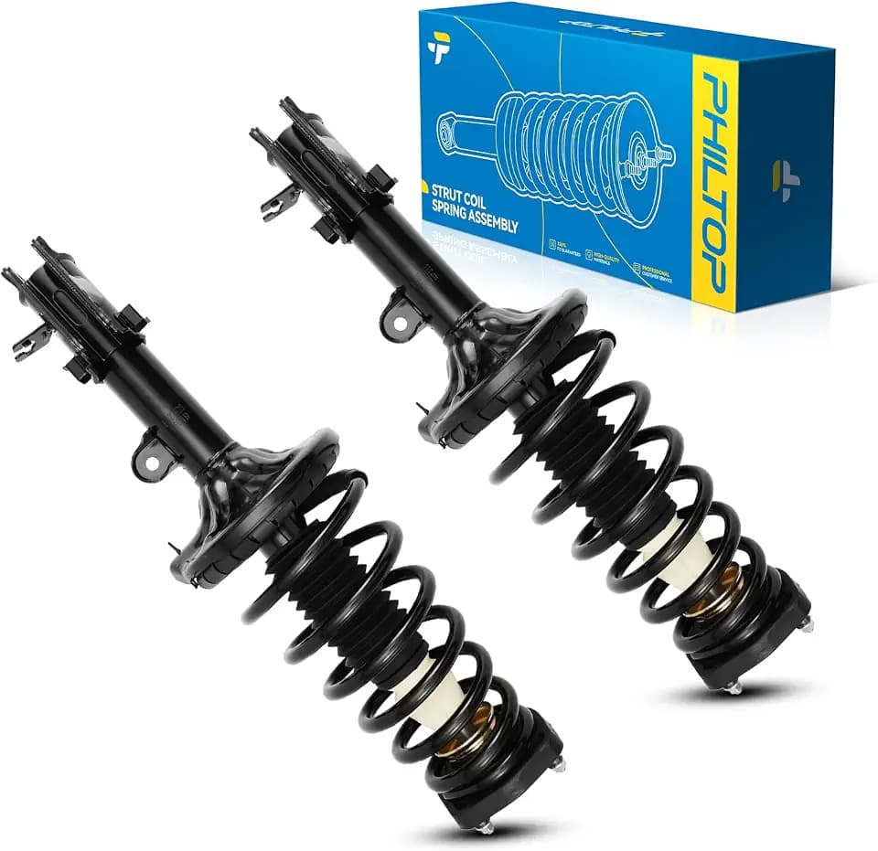 PHILTOP Rear Struts Shock Absorber Fit For Sportage 2005-2010, Tucson 2005-2009, Complete Struts with Coil Spring Assembly, Quick Suspension Loaded Struts 172221/172222 2 PCS