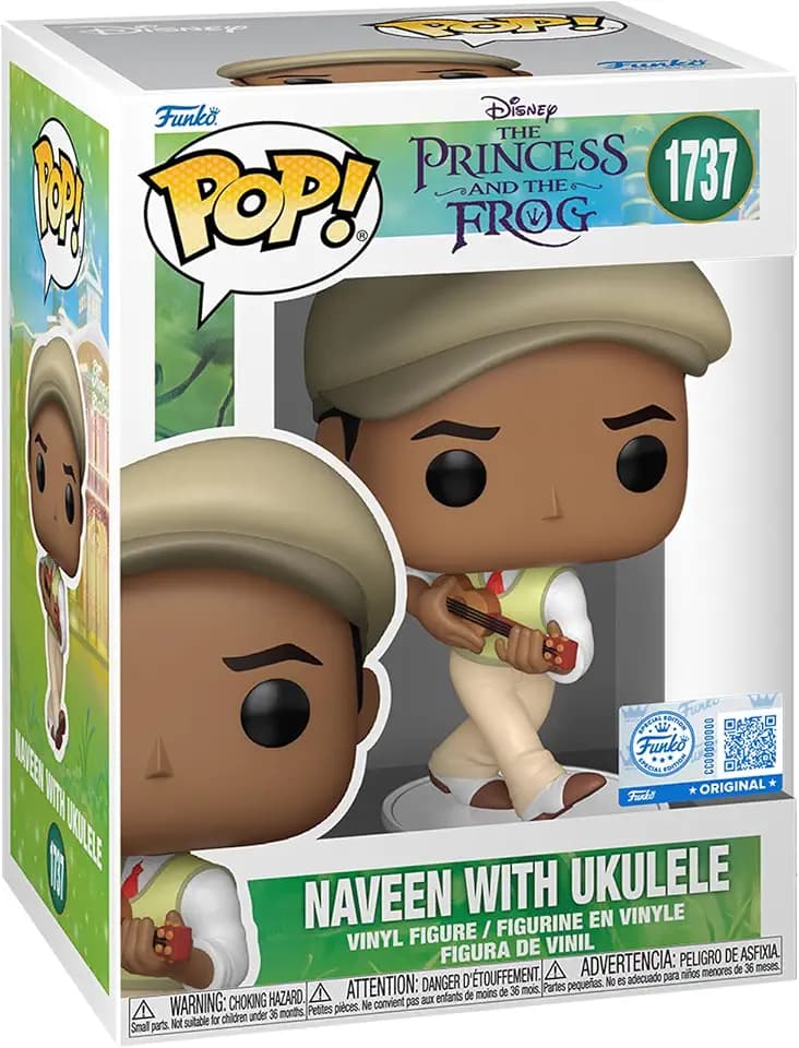 Funko Pop! Disney: The Princess and The Frog - Naveen mit Ukulele - Küss Den Frosch - Vinyl-Sammelfigur - Geschenkidee - Offizielle Handelswaren - Spielzeug Für Kinder und Erwachsene - Cartoon Fans