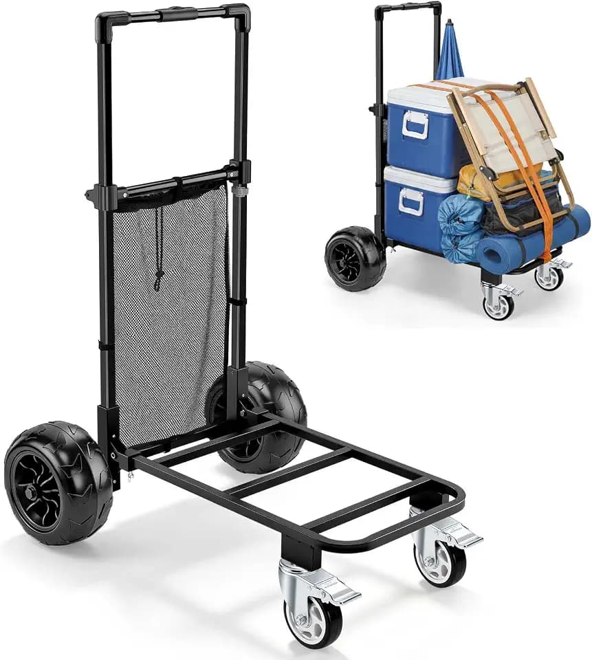 KEDSUM Beach Cart with Big Wheels for Sand, 9-Inch All Terrain Dolly,330LBS
