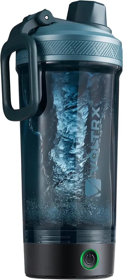 VOLTRX Shaker Bottle, Gallium USB C Rechargeable Electric Protein Shake Mixer, Shaker Cups for Protein Shakes and Meal Replacement Shakes, BPA Free, Made with Tritan, Steel Teal, 24oz