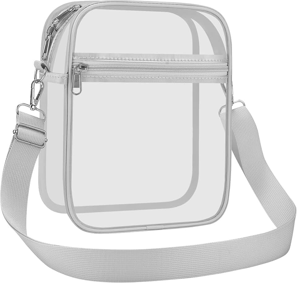 USPECLARE Clear Purse for Stadium Events Transparent Messenger Bag